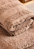 Towy Beige 100% Pamuk 3'lü Banyo Havlusu Seti