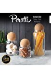 Perotti Sughero Vakumlu 1.3 lt - 800 ml - 500 ml Cam Kavanoz Seti