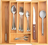 Porsima M9263-55 Ölçü Ayarlı 5-7 Bölmeli Bambu Kaşıklık