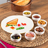 Porsima Bone 15688 6lı Sunumluk Kase Mini Çerezlik Şekerlik Reçellik Sosluk Çerezlik Kase Seti