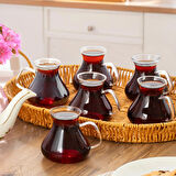 Porsima 16043 Ehl-i Keyf 6'lı Borosilikat Cam Çay Bardağı Seti 200 ml