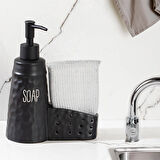 Perotti 16740 Spone Black Sünger Bölmeli Sıvı Sabunluk