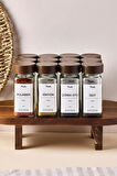 Perotti Raul Woody 12'li Akasya Kapak Baharatlık Seti 120ml + 30 Etiket 16779