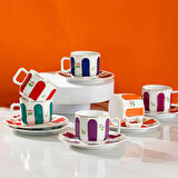 Perotti Acem 6 Kişilik 12 Parça Porselen Kahve Fincan Takımı