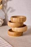 Perotti Snacks 4'lü Yuvarlak Bambu Çerezlik 9,5 Cm Kahverengi