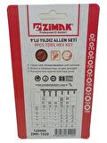 Zimak 9lu Torx Alyan Seti Mıknatıslı 120mm Zmk1020