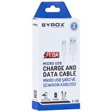 Syrox SYX-C66 Micro USB 1.0A Şarj ve Data Kablosu 1.2 mt