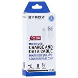 Syrox 2.0A Eco Micro Şarj & Data Kablosu 1M C65