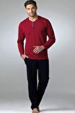 %100 Pamuk Erkek Uzun Kol Çeyizlik Kutulu Pijama Takım