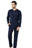 %100 Pamuk Erkek Uzun Kol Çeyizlik Kutulu Pijama Takım