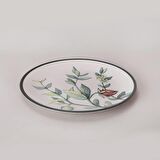 Keramika Çiçek Bahçesi Servis Tabağı 25 Cm 6 Adet - 18938-39-40-41-42-43-siyah