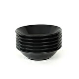 Keramika Hitit Siyah Yemek Tabağı 18 Cm 6 Adet