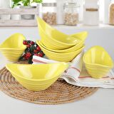 Keramika Gondol Sarı Çerezlik 16 Cm 6 Adet - 100