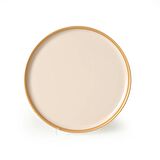 Keramika Nordic Gold Mat Krem Pasta Tabağı 22 Cm 6 Adet - 950