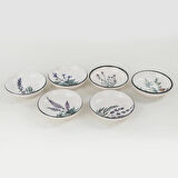 Keramika Çiçek Bahçesi Halka Çerezlik/Sosluk 13 Cm 6 Adet - 18938/43