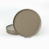 Keramika Mat Toprak Taupe Nordic Servis Tabağı 28 cm 6 Adet 977