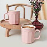 Keramika Açık Pembe/Krem Herakles Kupa 9 Cm 6 Adet 550/030