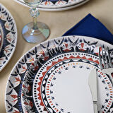 Keramika Ethnic Yemek Takımı 24 Parça 6 Kişilik 21616-17-28-24