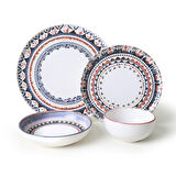 Keramika Ethnic Yemek Takımı 24 Parça 6 Kişilik 21616-17-28-24