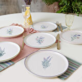 Keramika Elegant Blossoms Pasta Tabağı 22 Cm 6 Adet 21788-93