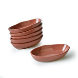 Keramika Kızıl Kahve Deniz Çerezlik 14 Cm 6 Adet 607