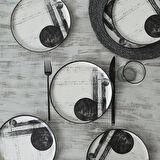 Keramika Shadowy Nordic Pasta Tabağı 22 Cm 6 Adet 21783