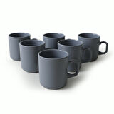 Keramika Gri Formart Kupa 8 Cm 6 Adet 620