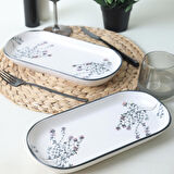 Keramika Çiçek Bahçesi Noyan Kayık Tabak 28 Cm 2 Adet 18938