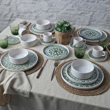 Keramika Timeless Green Stackable Yemek / Kahvaltı Takımı 20 Parça 4 Kişilik 21974-75