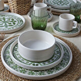 Keramika Timeless Green Stackable Yemek / Kahvaltı Takımı 20 Parça 4 Kişilik 21974-75