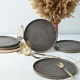 Keramika Vintage Stackable Servis Tabağı 27 Cm 6 Adet 21724