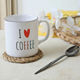 Keramika I Love Coffee Silindir Kupa 10 Cm