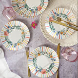 Keramika Soft Flowers Pasta Tabağı 20 Cm 6 Adet 22322