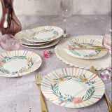 Keramika Soft Flowers Pasta Tabağı 20 Cm 6 Adet 22322