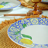 Yok-X00021922 Keramika Lemon Bliss Ege Pasta Tabağı 20 Cm 4 Parça 22089-92
