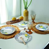 Yok-X00021922 Keramika Lemon Bliss Ege Pasta Tabağı 20 Cm 4 Parça 22089-92