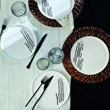 Keramika Dream & Cherrs Nordic Pasta Tabağı 22 Cm 4 Parça 22729-30