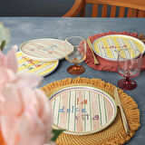 Keramika Mama Mia & La Dolce Vita Pasta Tabağı 22 Cm 4 Adet