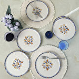 Keramika Sapphire  Nordıc Pasta Tabağı 22 Cm 6 Adet 22746