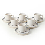 Keramika Sapphire Stackable Çay Takımı 12 Parça 6 Kişilik 22743-44