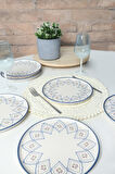 Keramika Floral Waves Nordic Pasta Tabağı 22 Cm 6 Adet 22669