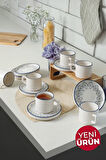 Keramika Keramika Floral Waves Stackable Çay Takımı 12 Parça 6 Kişilik 22669-71