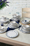 Blue Bloom Yemek Takımı 24 Parça 6 Kişilik 22810-11-12