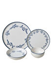 Blue Bloom Yemek Takımı 24 Parça 6 Kişilik 22810-11-12
