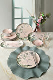 Keramika Pink Woods Kahvaltı Takımı 12 Parça 6 Kişilik 22639-41
