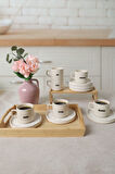 Keramika Deep Collection Mottolu Stackable Çay Takımı 12 Parça 6 Kişilik 22650-55