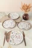 Keramika Soft Bloom Nordic Pasta Tabağı 22 Cm 4 Adet 22876-77