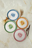 Keramika Flowers Mottolu Nordic Pasta Tabağı 22 Cm 4 Adet 22804-05