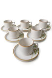 Keramika Bronze Palmiye Stackable Çay Takımı 12 Parça 6 Kişilik 22902-03