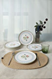 Keramika Rose Line Nordic Pasta Tabağı 22 Cm 6 Adet 22911